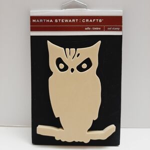 🍒4 for $20🍒 New - MARTHA STEWART Crafts Halloween Large Owl Stamp